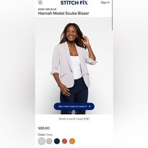 NWT Skies are Blue Hannah Modal Scuba Blazer